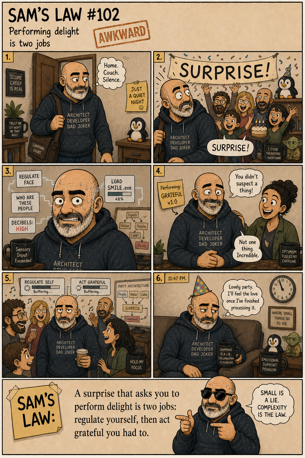 Sam's Law #102: Performing delight is two jobs