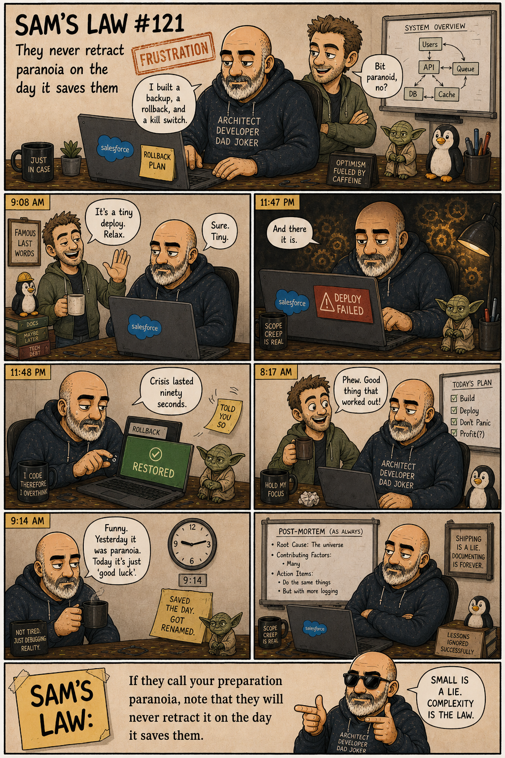 Sam's Law #121: They never retract "paranoia" on the day it saves them