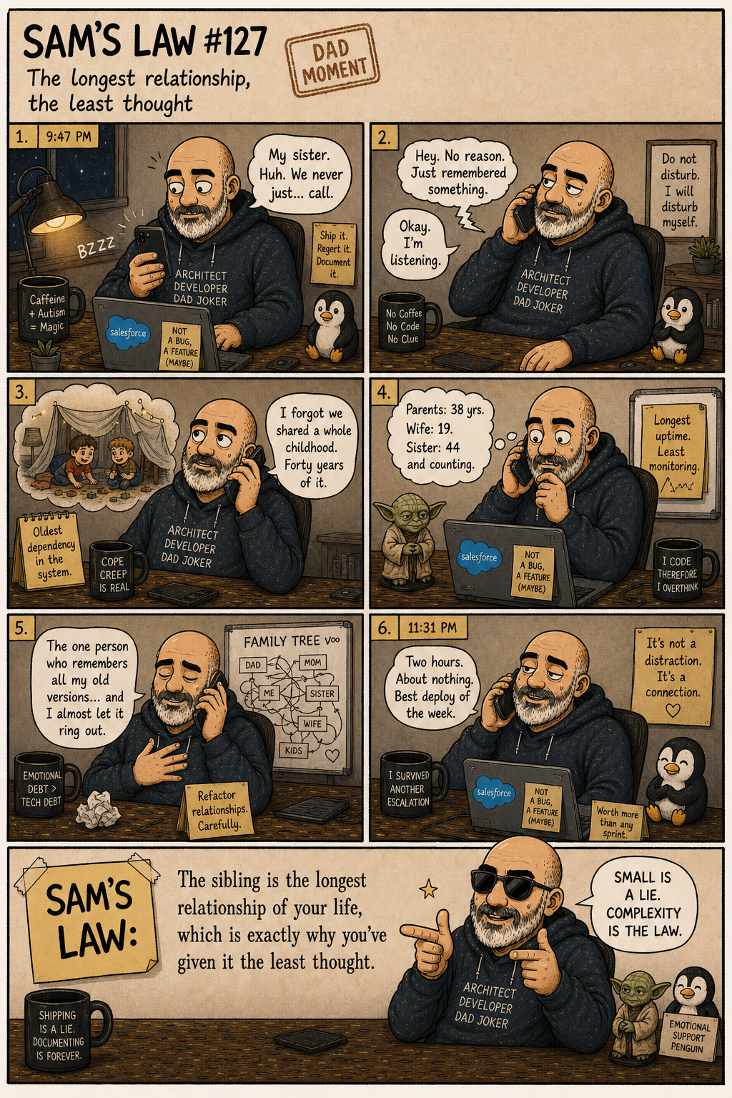 Sam's Law #127: The longest relationship, the least thought