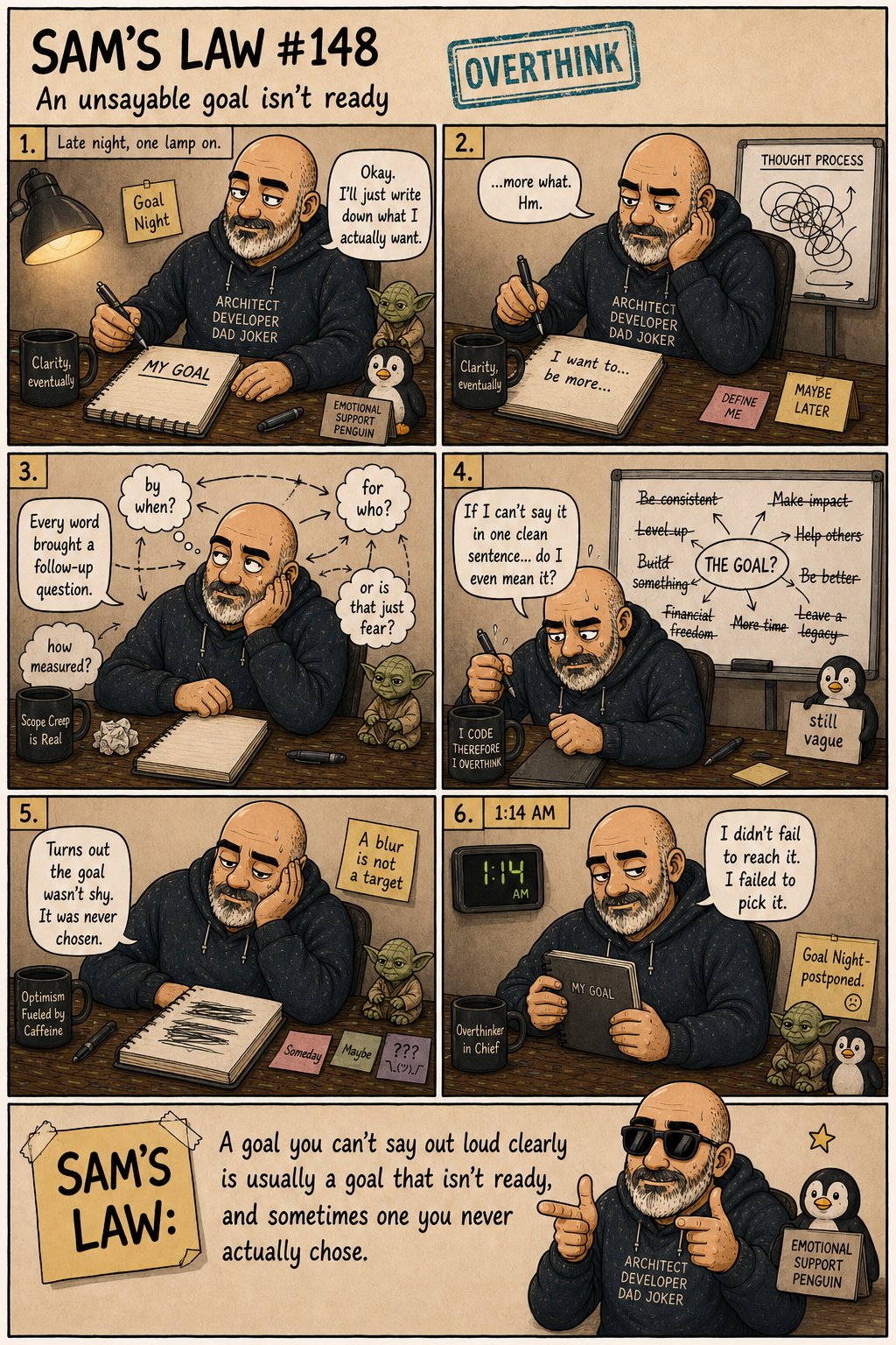 Sam's Law #148: An unsayable goal isn't ready