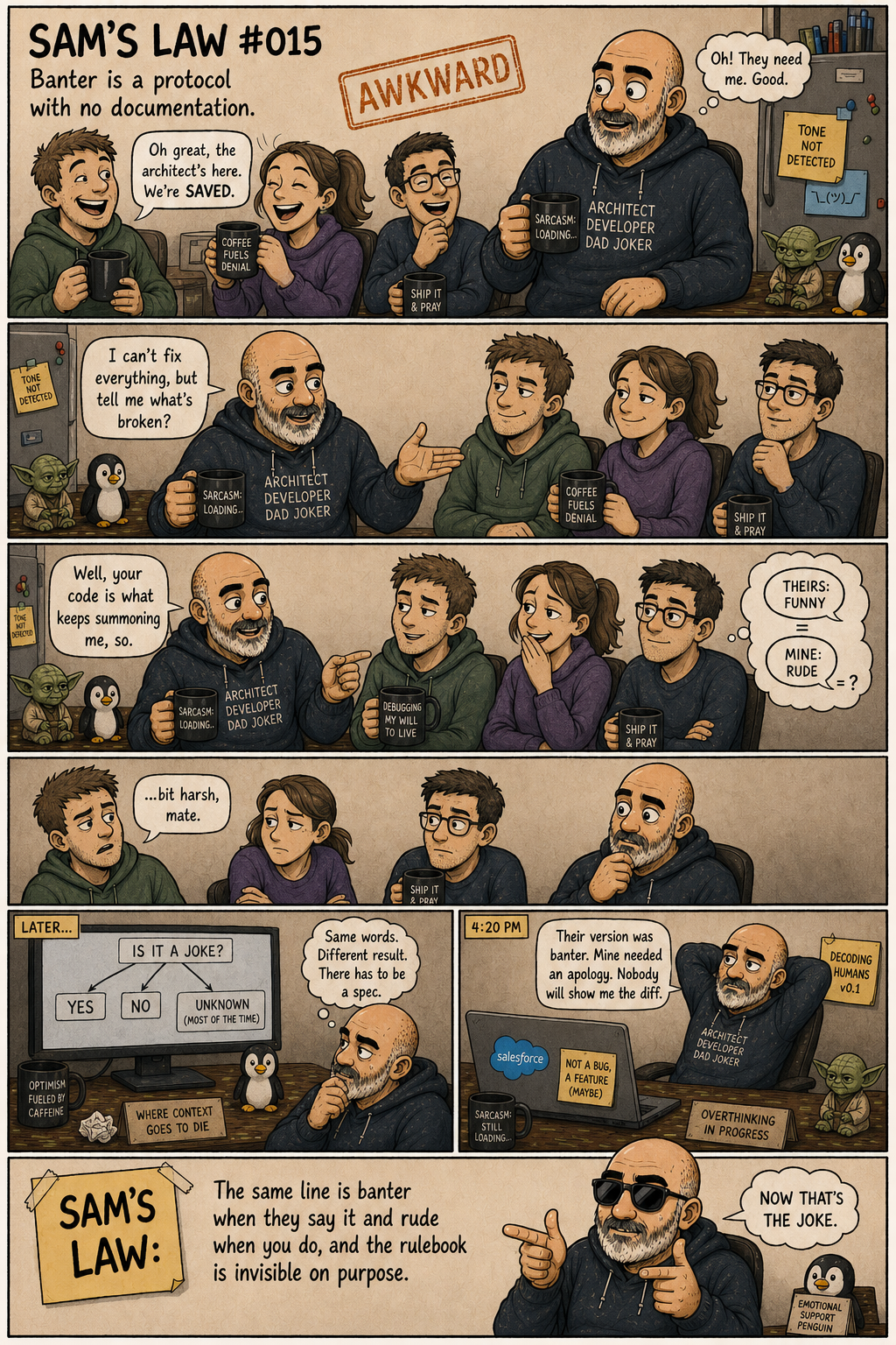 Sam's Law #015: Banter Has No Docs