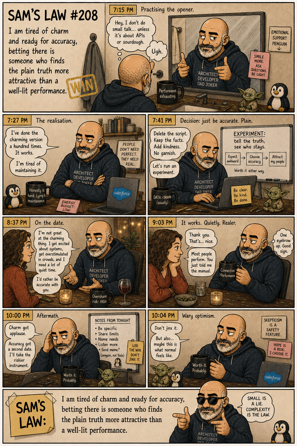 Sam's Law #208: Tired of charm, ready for accuracy