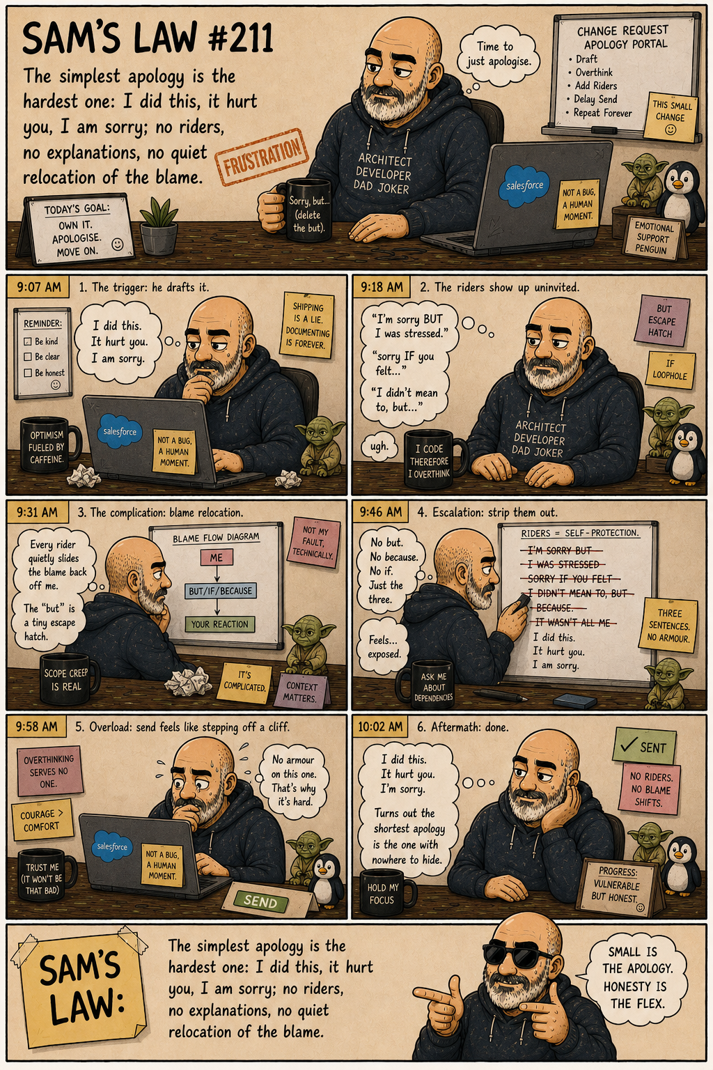 Sam's Law #211: The simplest apology, no riders