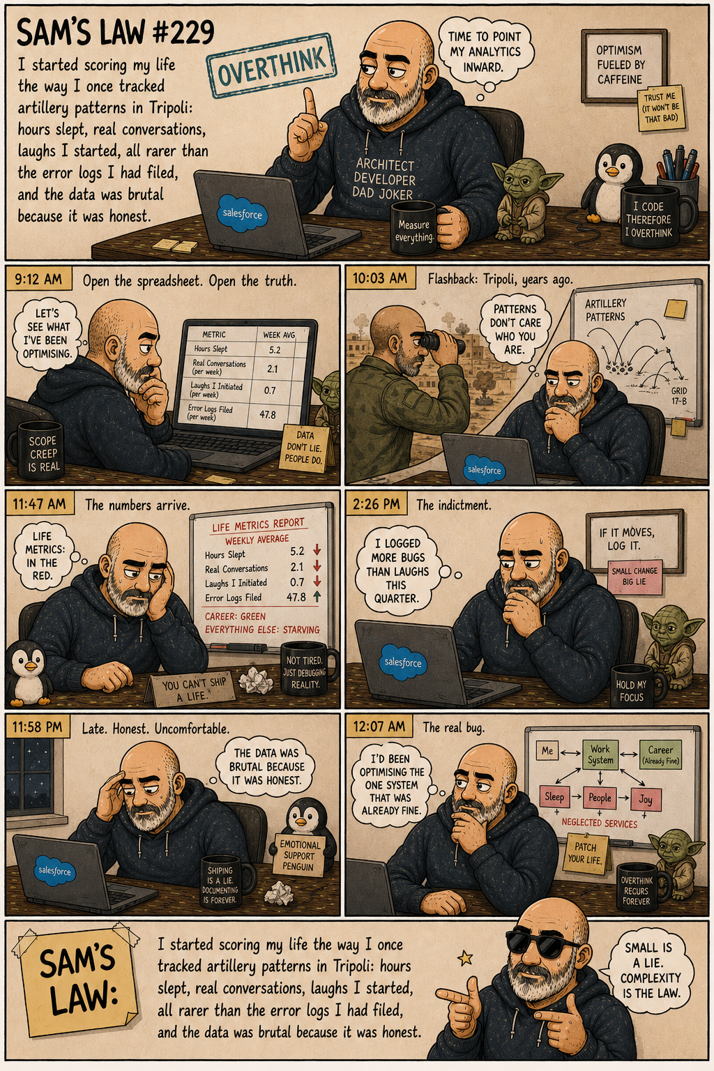 Sam's Law #229: Scoring my life like artillery