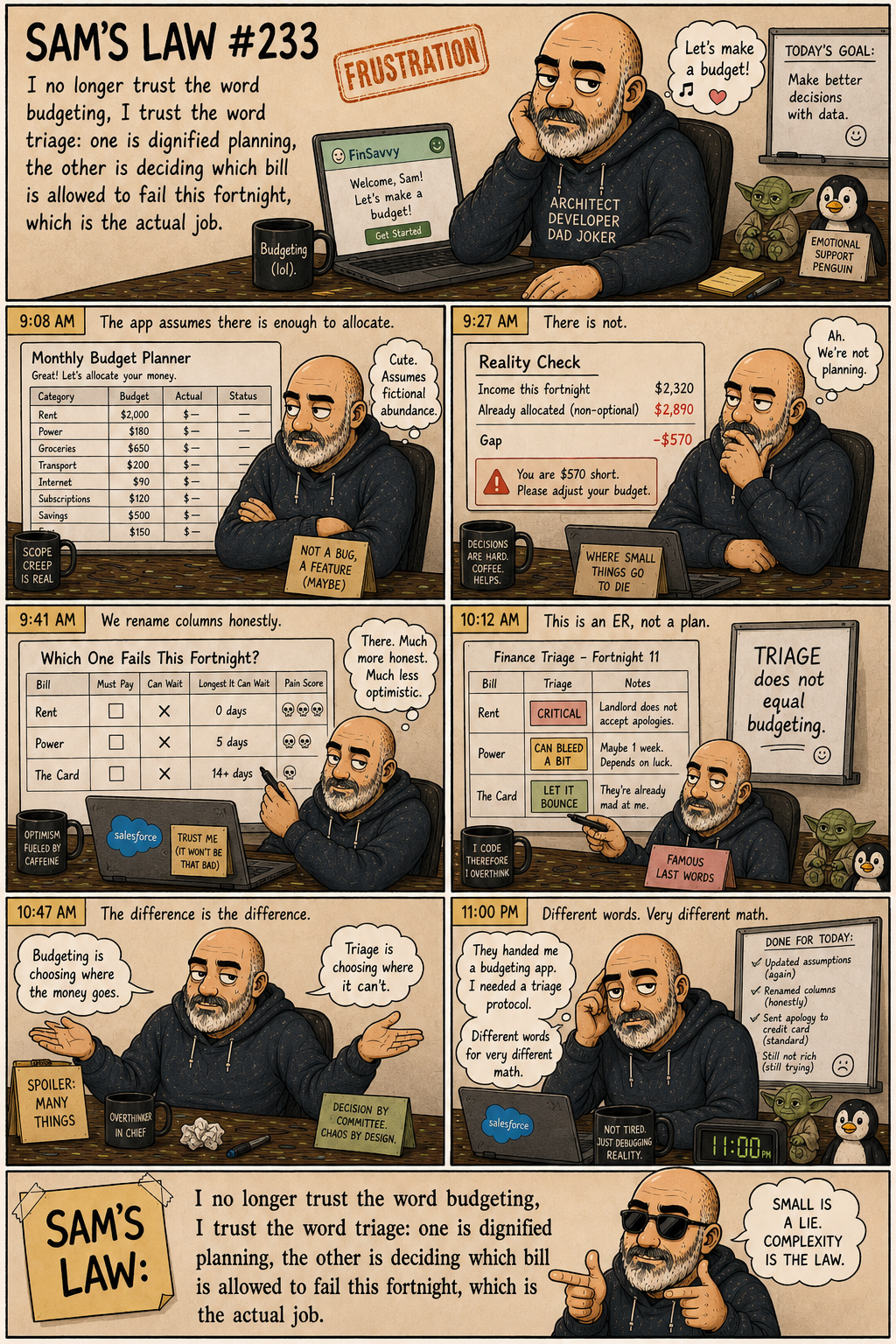 Sam's Law #233: Triage, not budgeting