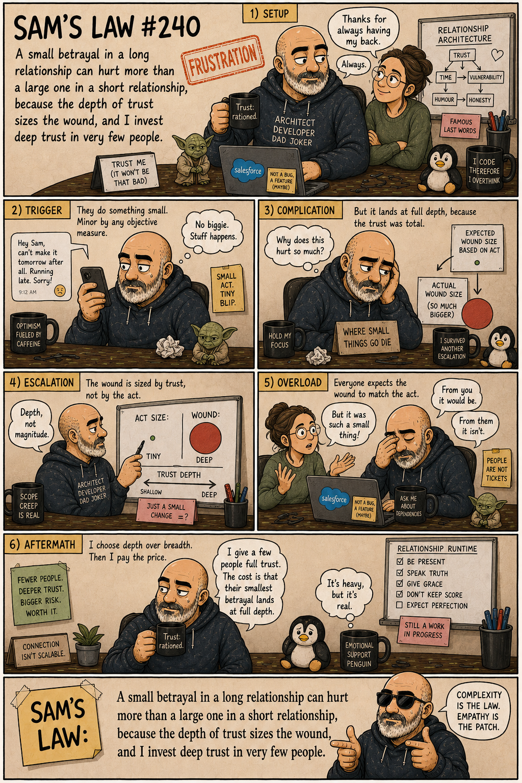 Sam's Law #240: Small betrayal, deep trust