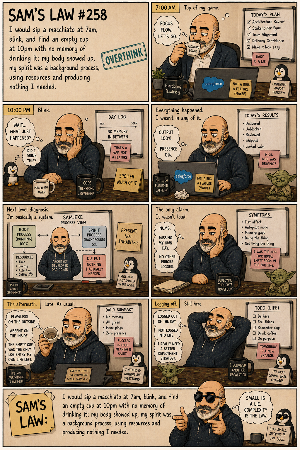 Sam's Law #258: The empty cup at 10pm