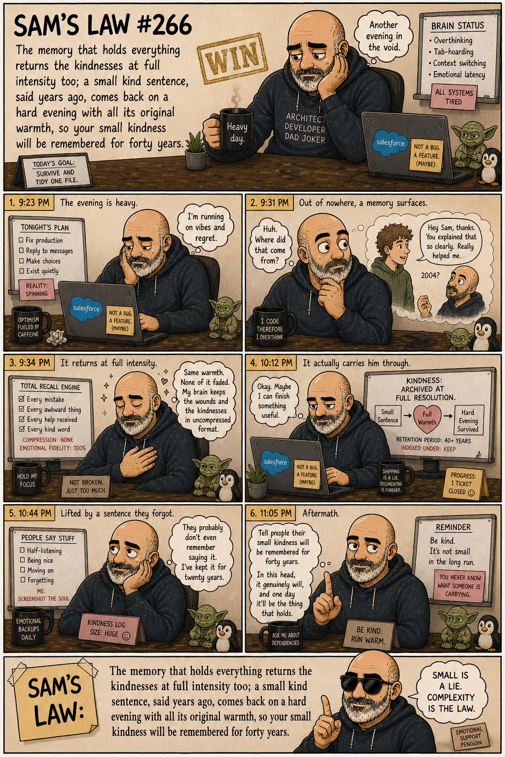 Sam's Law #266: The kindness returns at full intensity