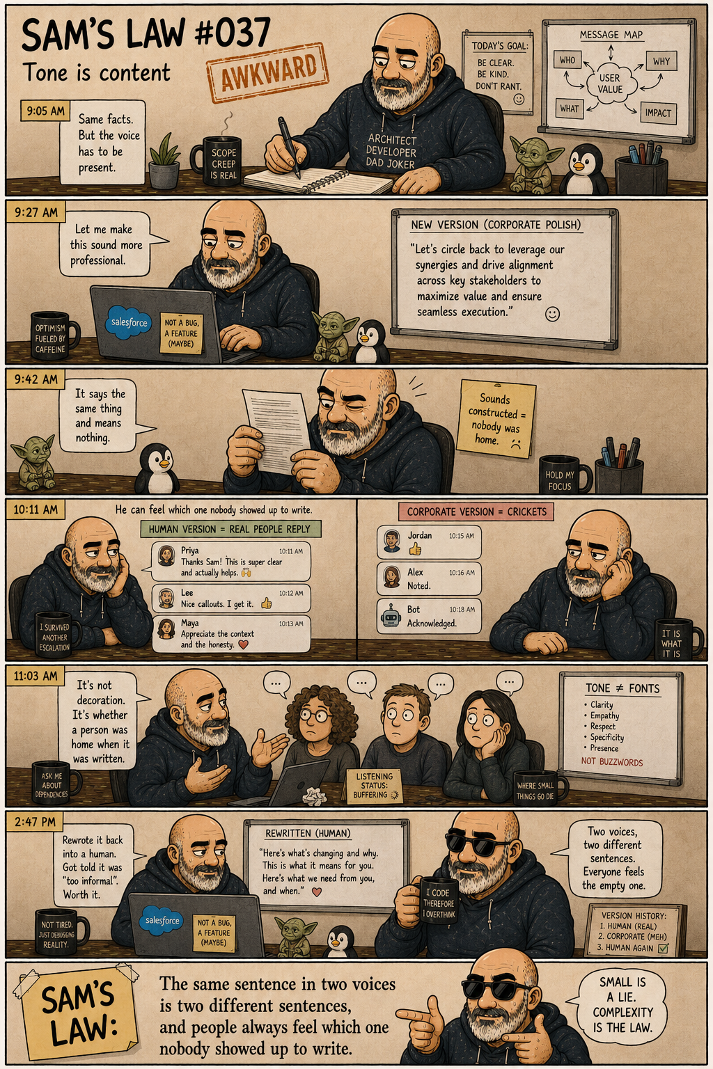 Sam's Law #037: Tone Is Content