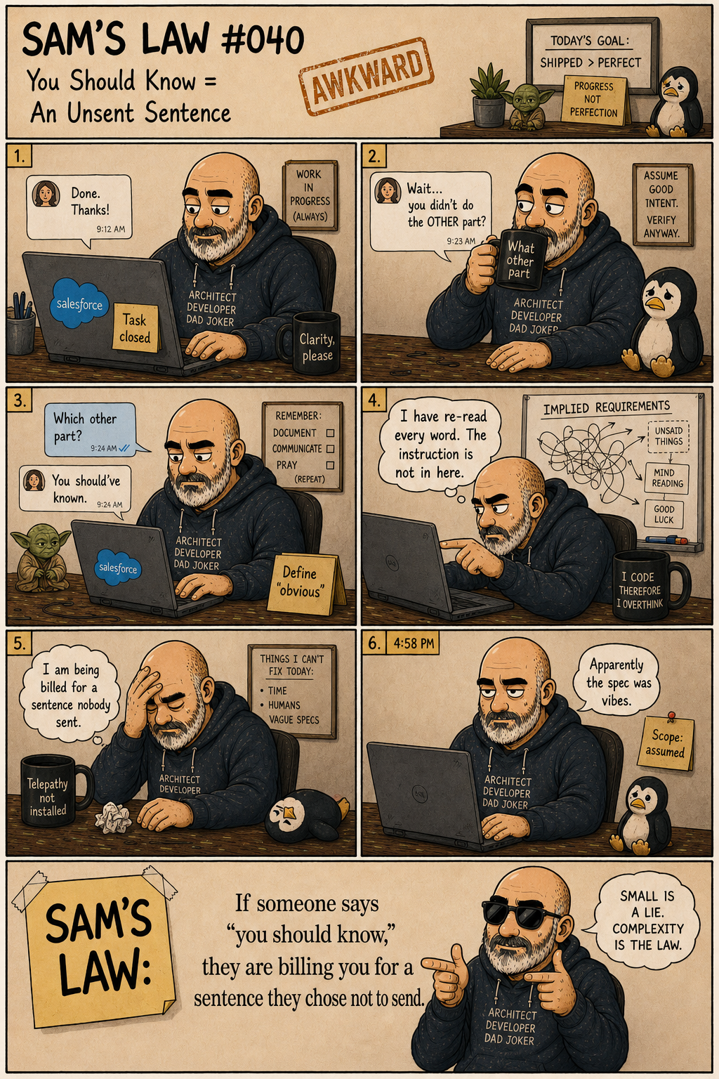Sam's Law #040: The Unsent Sentence