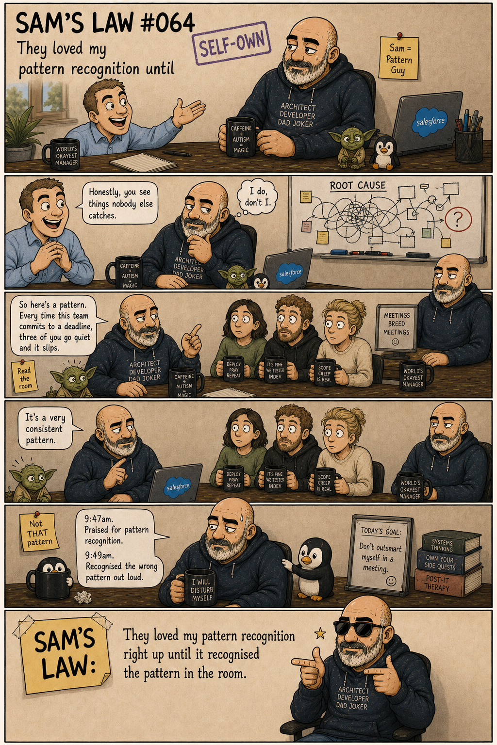 Sam's Law #064: They loved my pattern recognition until