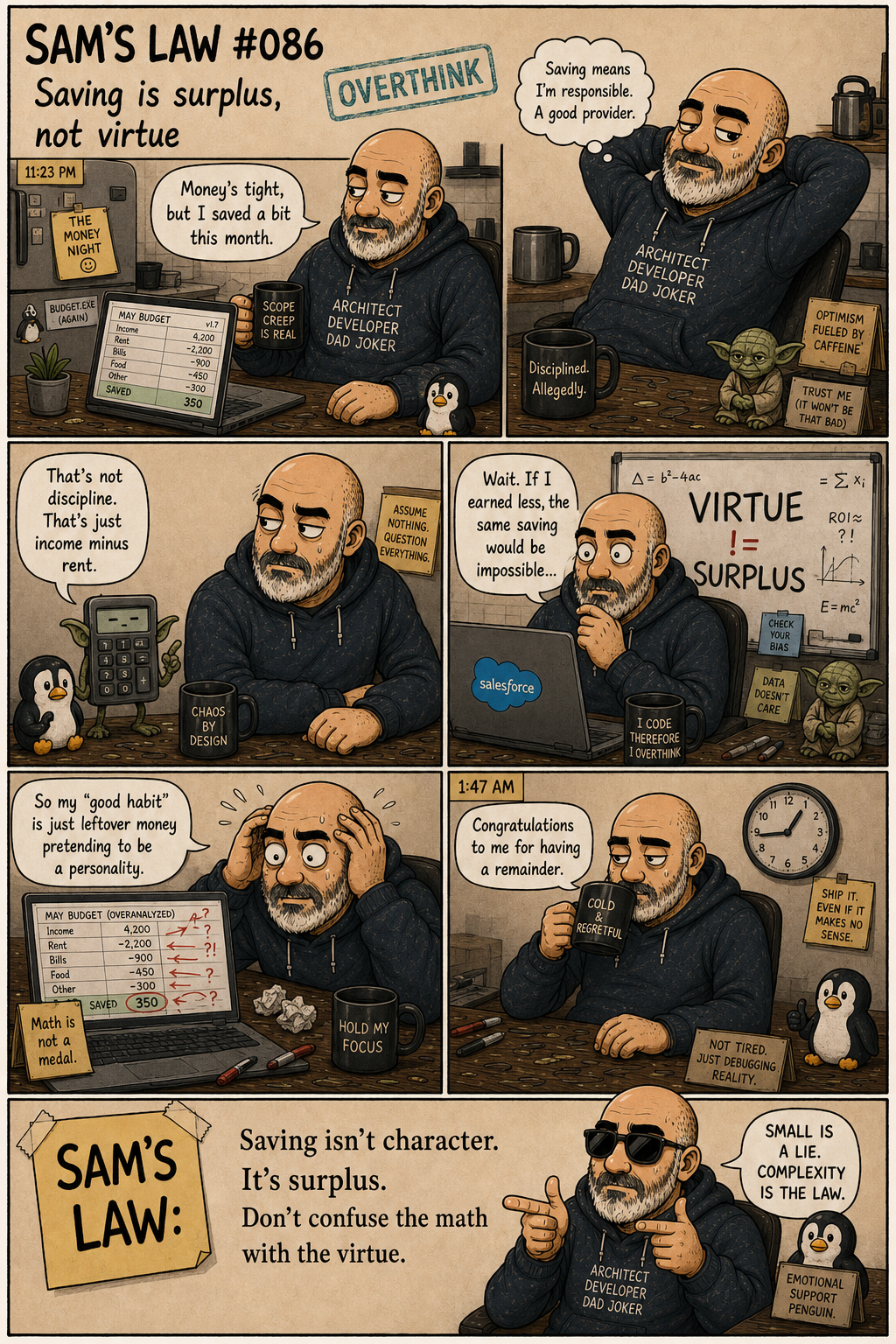 Sam's Law #086: Saving is surplus, not virtue