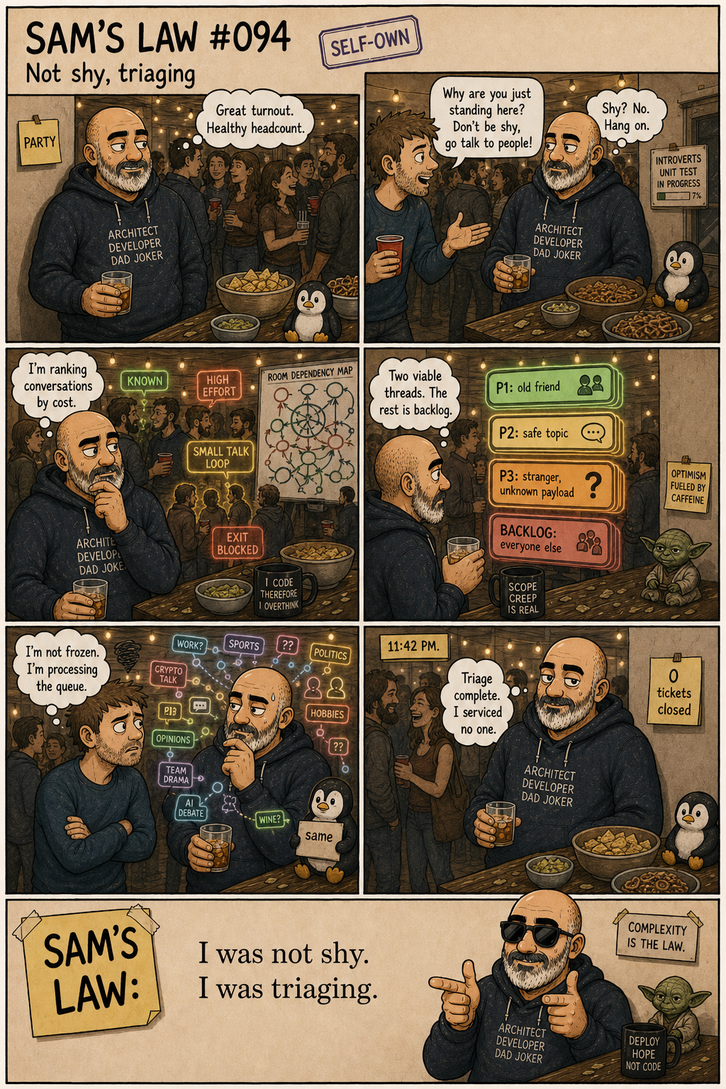 Sam's Law #094: Not shy, triaging